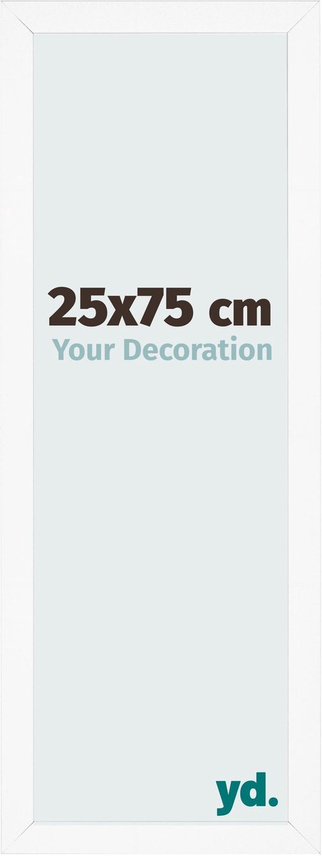 Your Decoration - Fotolijst 25x75 cm - MDF - Wit Mat - Bologna