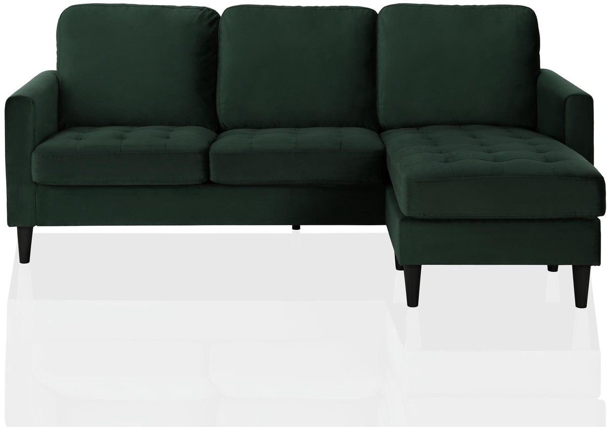Strummer-Bank 3 zitplaatsen met chaise lounge in groen