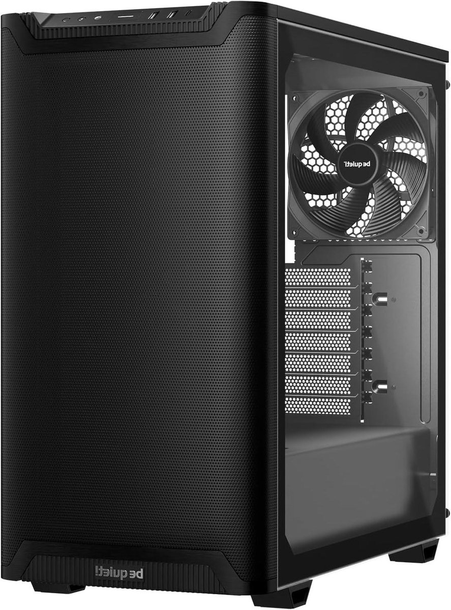 PC Behuizing - Computerkast Tower - Componenten Assembleren - Maximale Airflow - 2x 140mm Fans - Zwart