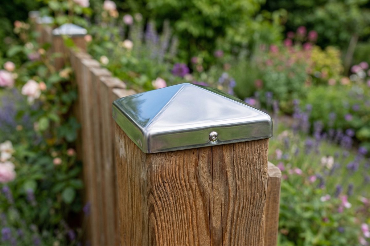 Paalkap RVS voor 15 x 15 cm Palen | Per Stuk