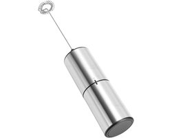 Elektrische Melkopschuimer - Melkschuimmaker Wandgarde - Koffie Bereiden - Snel Romig Schuim - Op Batterijen - Zilver