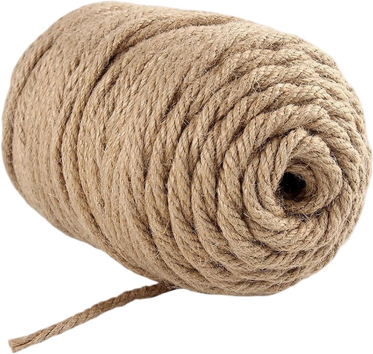 Jute Touw - Henneptouw Ambachtelijk Touw - Knutselen Tuinieren - Slijtvast Natuurlijk Materiaal - 3/4 Inch Dikte 45 Voet - Bruin