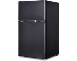 Koelkast met vriesvak - Koel-vriescombinatie - Keuken organiseren - Onzichtbare deurgreep - 85 liter - Zwart