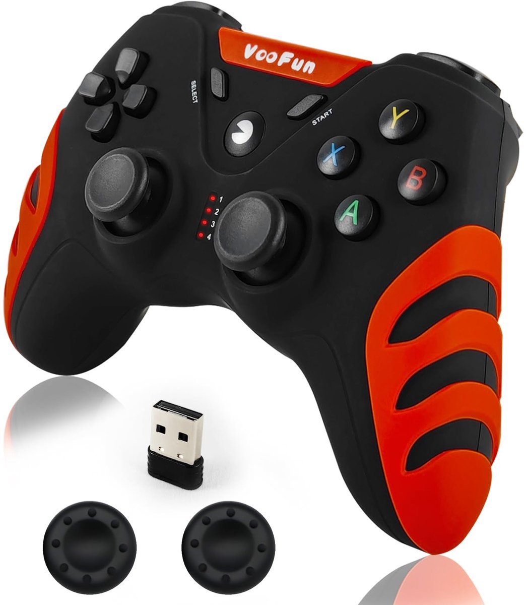 SnelShoppen - Draadloze PC Controller, Gaming Controller voor PS3, PC Gamepad met Dubbele Vibratie, Geschikt voor Windows 7/8/10/11, Steam, Android Sm