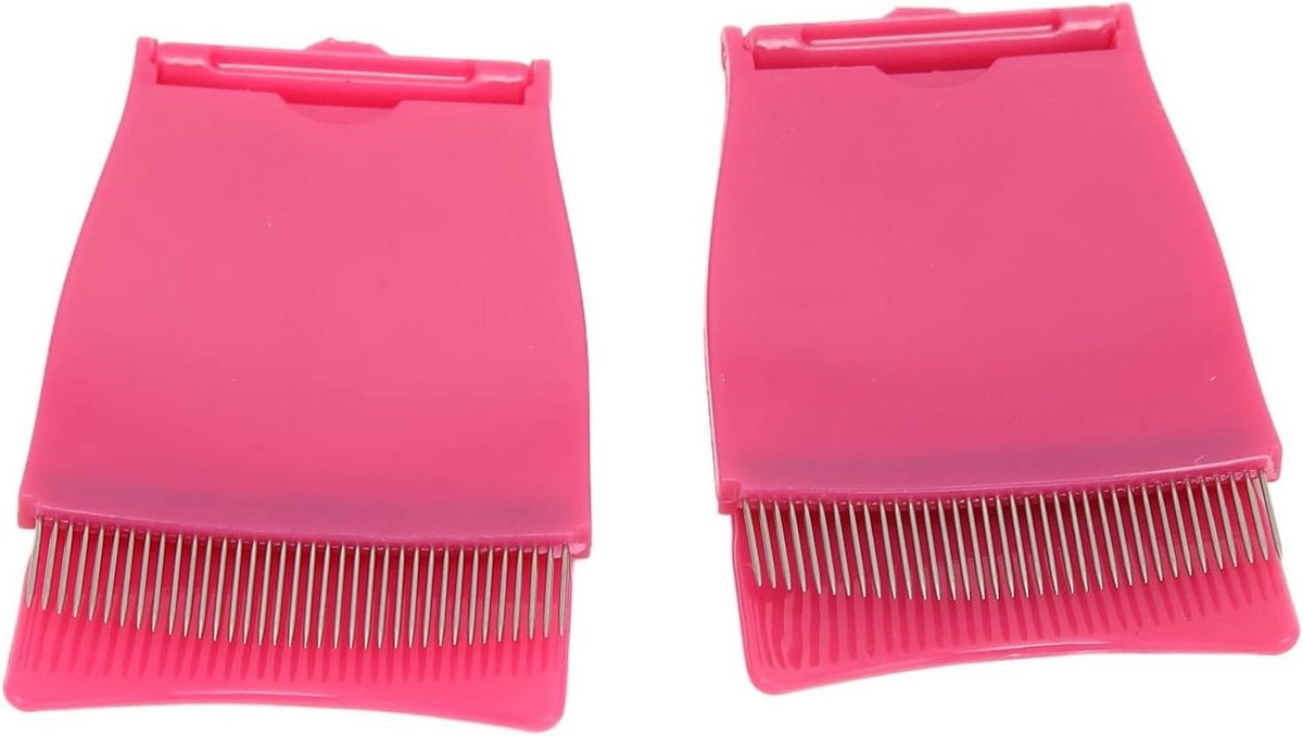 Opvouwbare Wimperkam - Wimperseparator Wimperborstel - Mascara Scheiden - Roestvrijstalen Tanden - 2 stuks - Wit