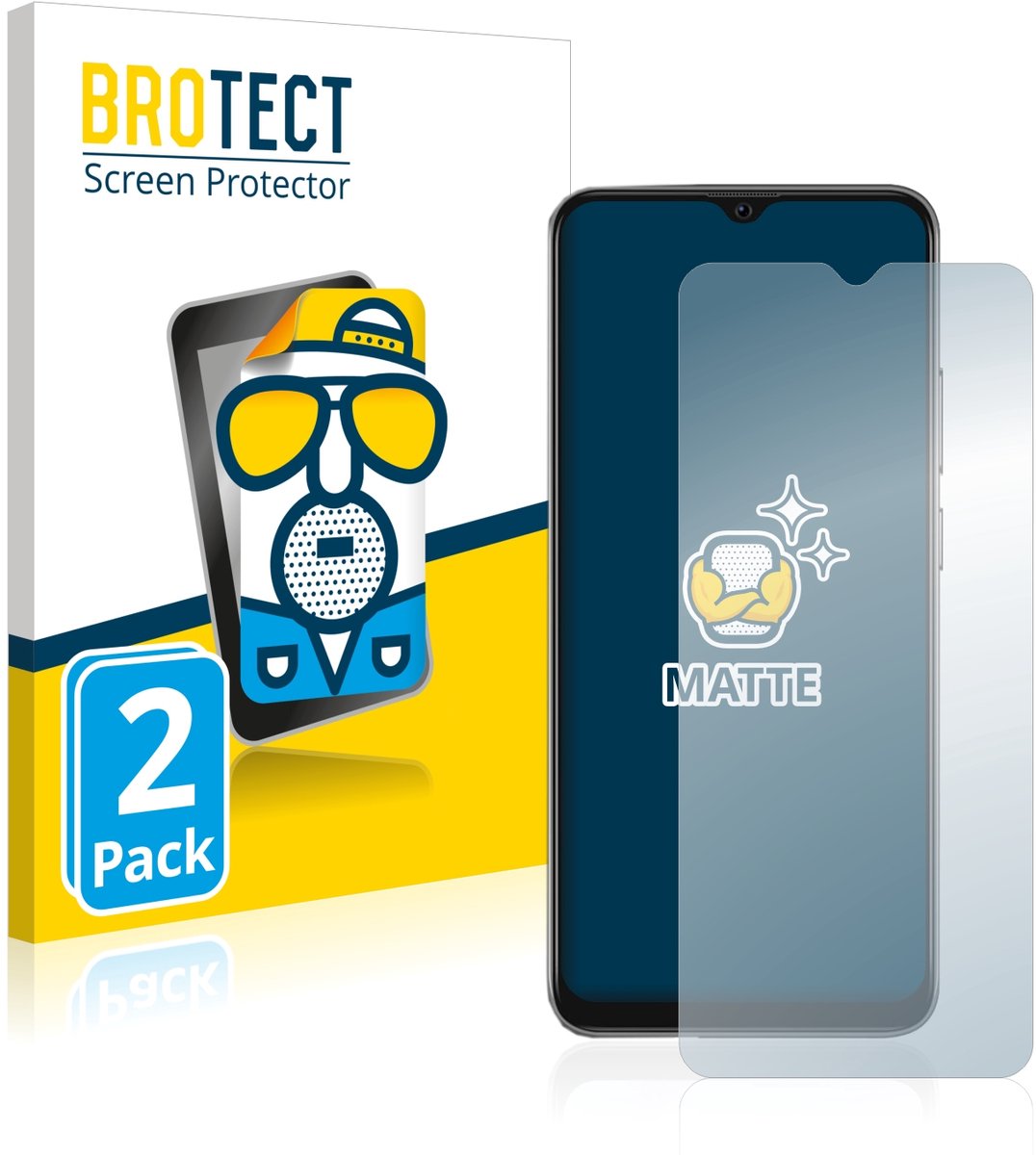 BROTECT - Screenprotector voor Blackview A70 - Folie Beschermfolie matte 2 Stuks