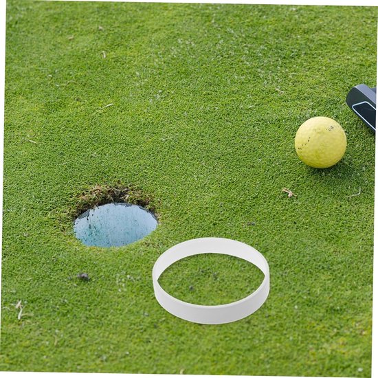 Golfgat Bekerring - Golf Putting Cup Ring - Golf Oefenen - Nauwkeurige Positionering - 10.50x10.50x2.00CM - Wit — afbeelding 3
