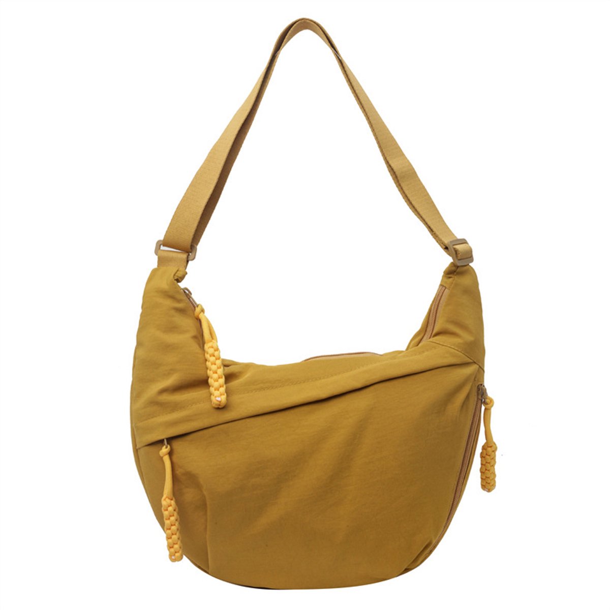 Schoudertas - Handtas - Halve Maan Tas voor Vrouwen - Verstelbare Schouderriem - Crossbody Dumpling Tas voor Dagelijks Gebruik - Geel