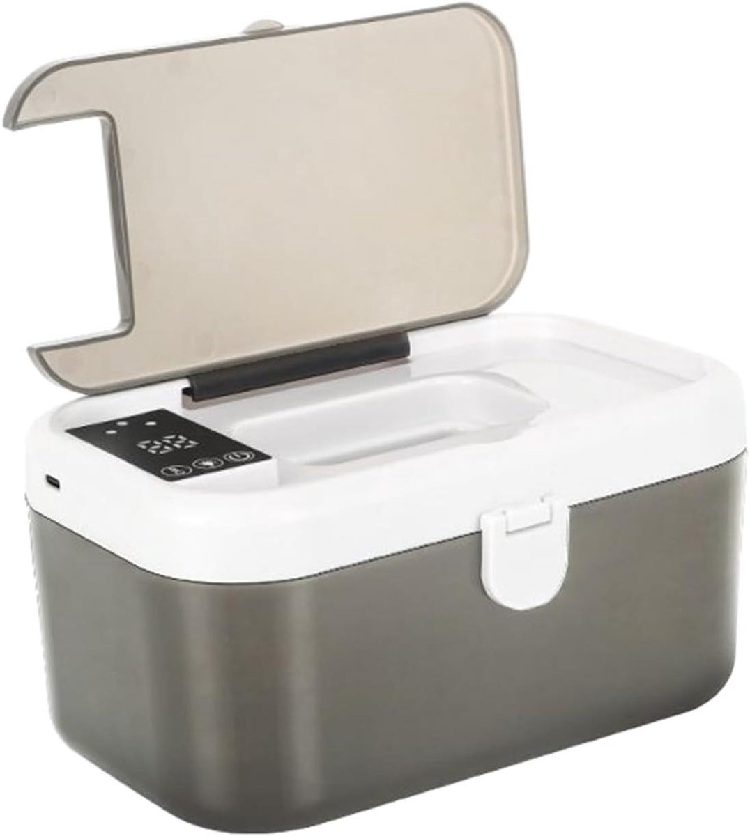Baby Billendoekjes Warmer - Draagbare Doekjesdispenser - Comfortabel Luiers Verwisselen - Instelbare Temperatuur - 20x14x10 cm - Wit