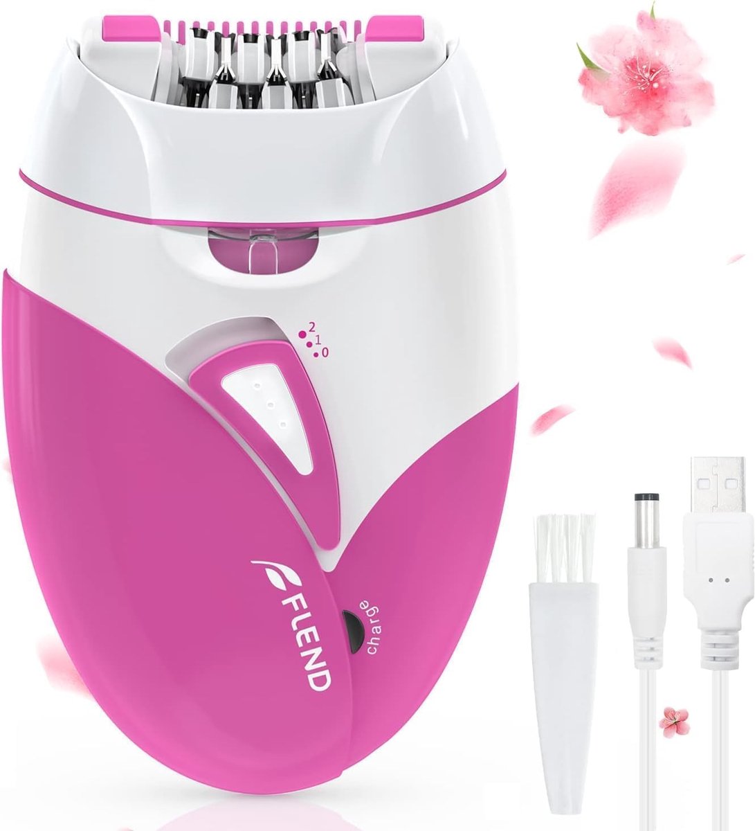 SnelShoppen - Gezichtsepilator voor Vrouwen, 2 Snelheden, Smooth Glide E-pilator, Haarverwijderaar voor Gezicht, Lichaam, Oksels, Bikini en Benen