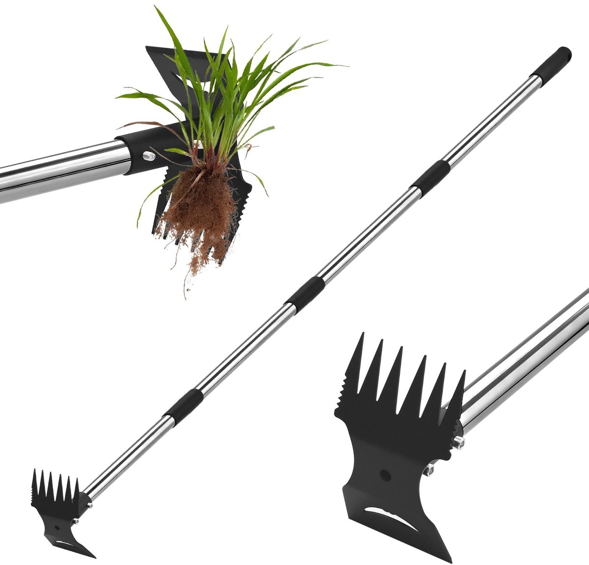 Dailygoods - Onkruidverwijderaar met Lange Handgreep - 2-in-1 Tuingereedschap
