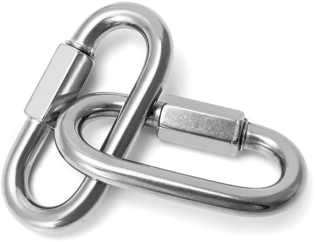 Dailygoods - 6-delige Schroefverbinder M4 - Carabiner met 120 kg Draagkracht