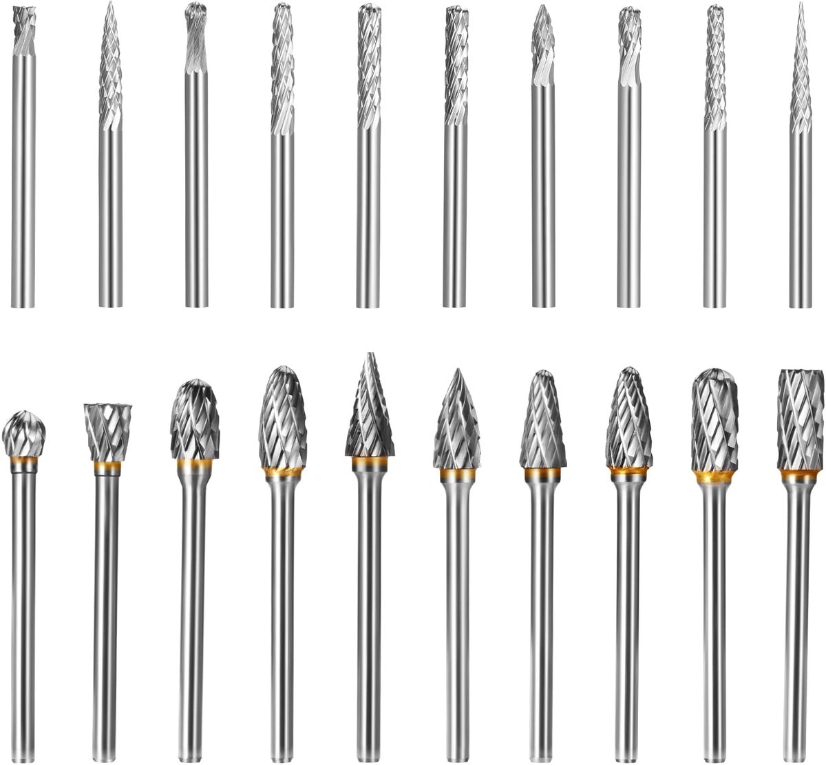 Dailygoods - 20 Stuks Tungsten Carbide Rotatie Gereedschap - Voor Dremel en Meer