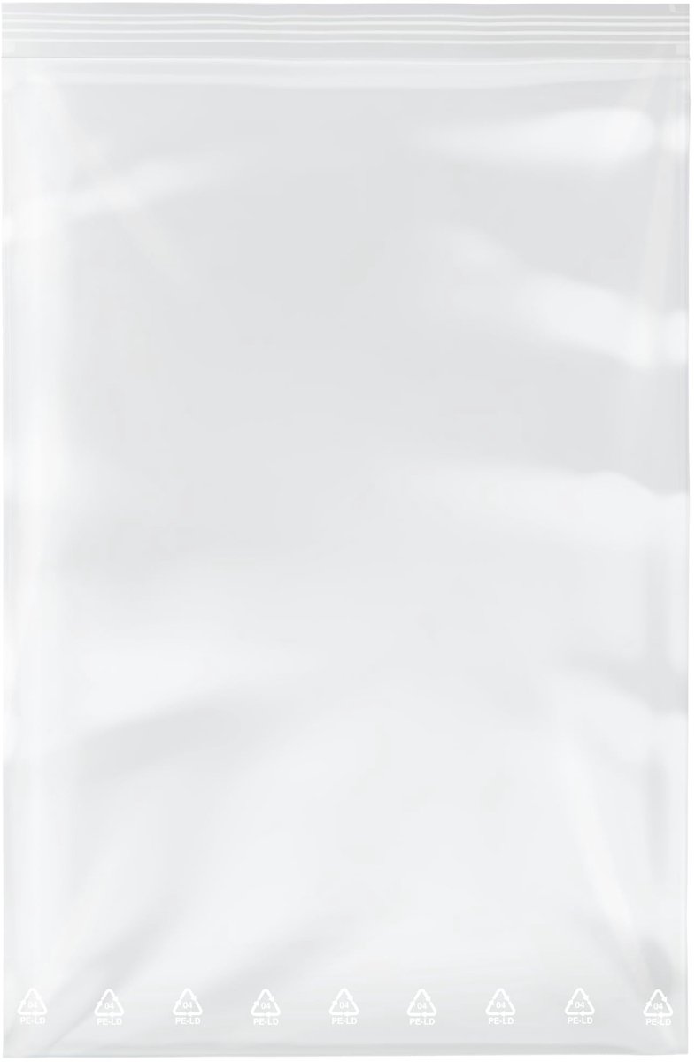 Dailygoods- Ritszak Transparant - Herbruikbare Plastic Zakken - Druksluiting - 100 Stuks - 60 x 80 mm - Voor Verschillende Materialen - Opbergzak