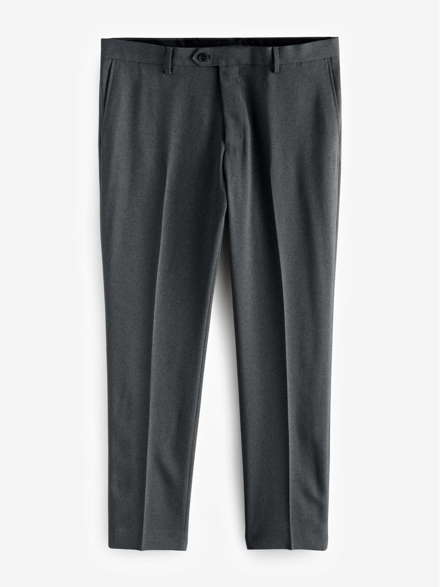 Next - Heren - Slim Fit - Must-have kostuum: pantalon - Grijs