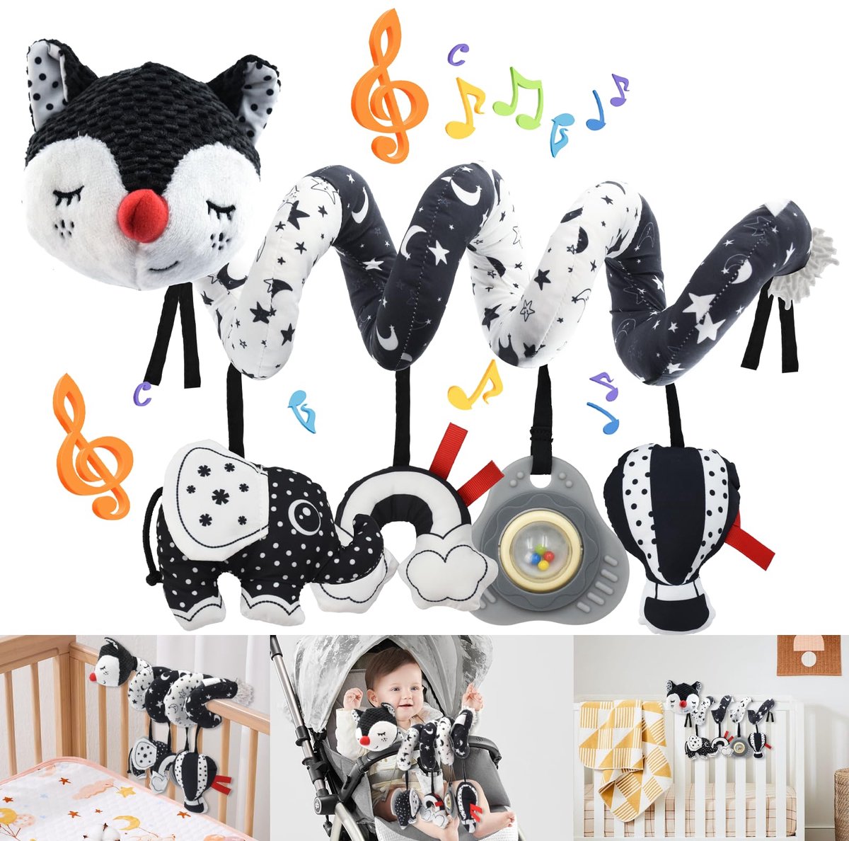 Dailygoods - Activiteiten Speelgoed voor Baby's - Hangende Speelgoed voor Kinderwagens en Autostoelen