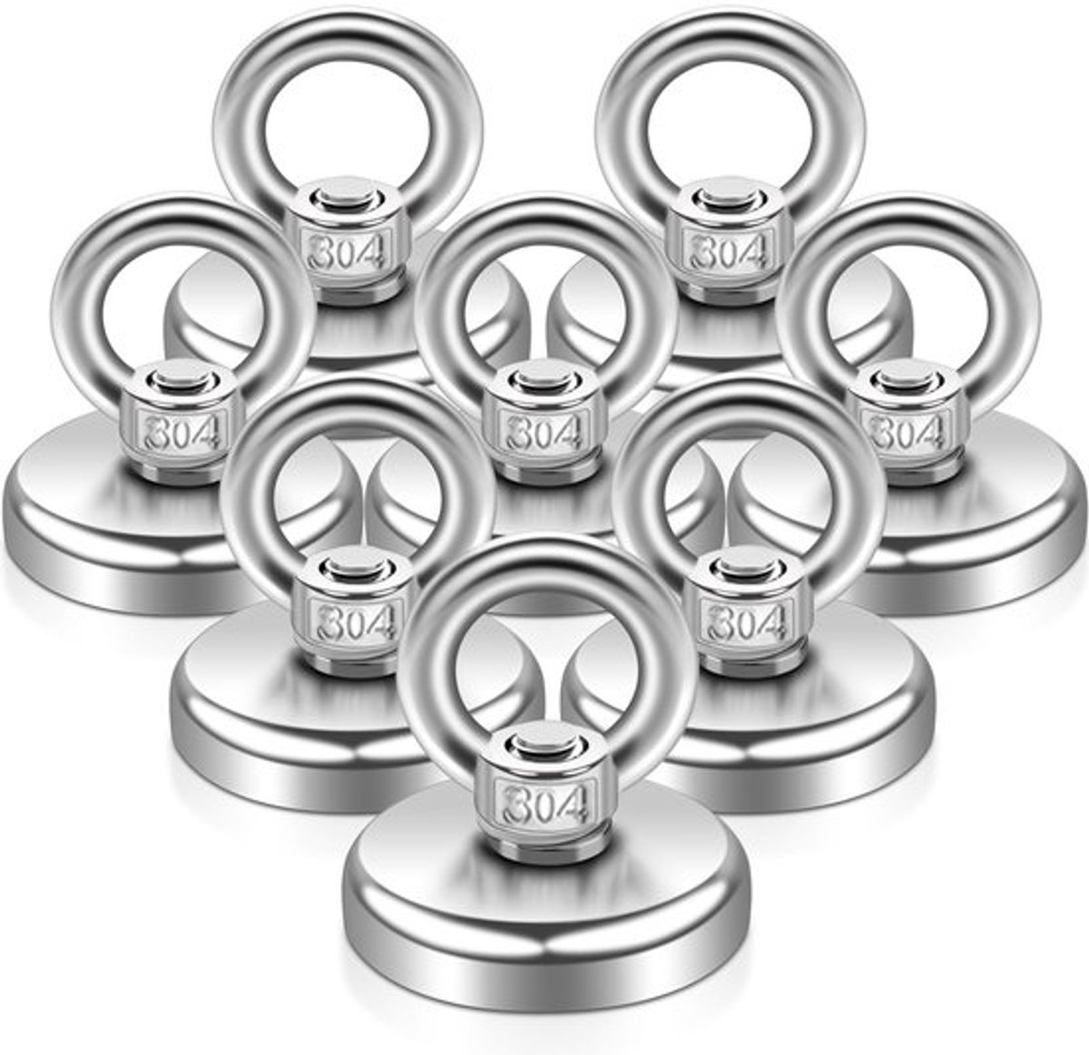 Vismagneet 45 kg - Neodymium Magneten - Sterke Magneetvissen - Hefringen - Schroeven - Voor Camping/Industrie - Magneet