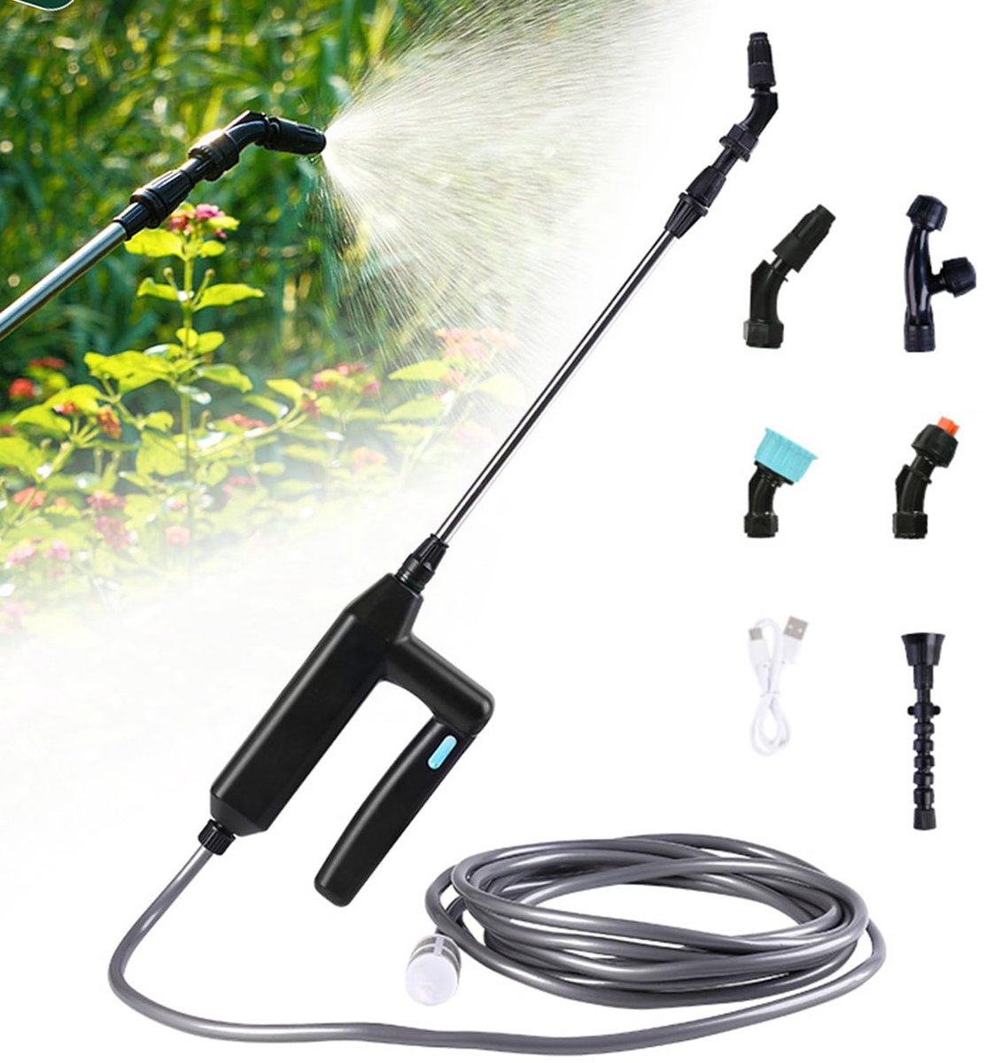 Dailygoods - Accu-Drukspuit met 3 Sproeisnelheden - Elektrische Plantensproeier