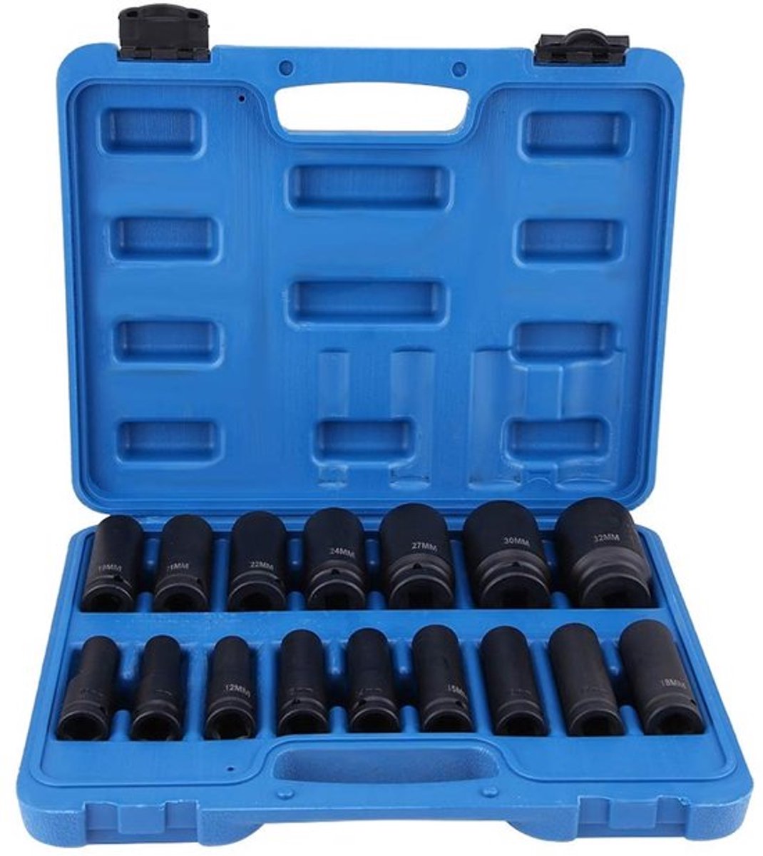16-delige schokschroevendraaiermoeren - duurzame kwaliteit - 1/2 inch - zeskantmoeren - reparatiegereedschap - gesc...