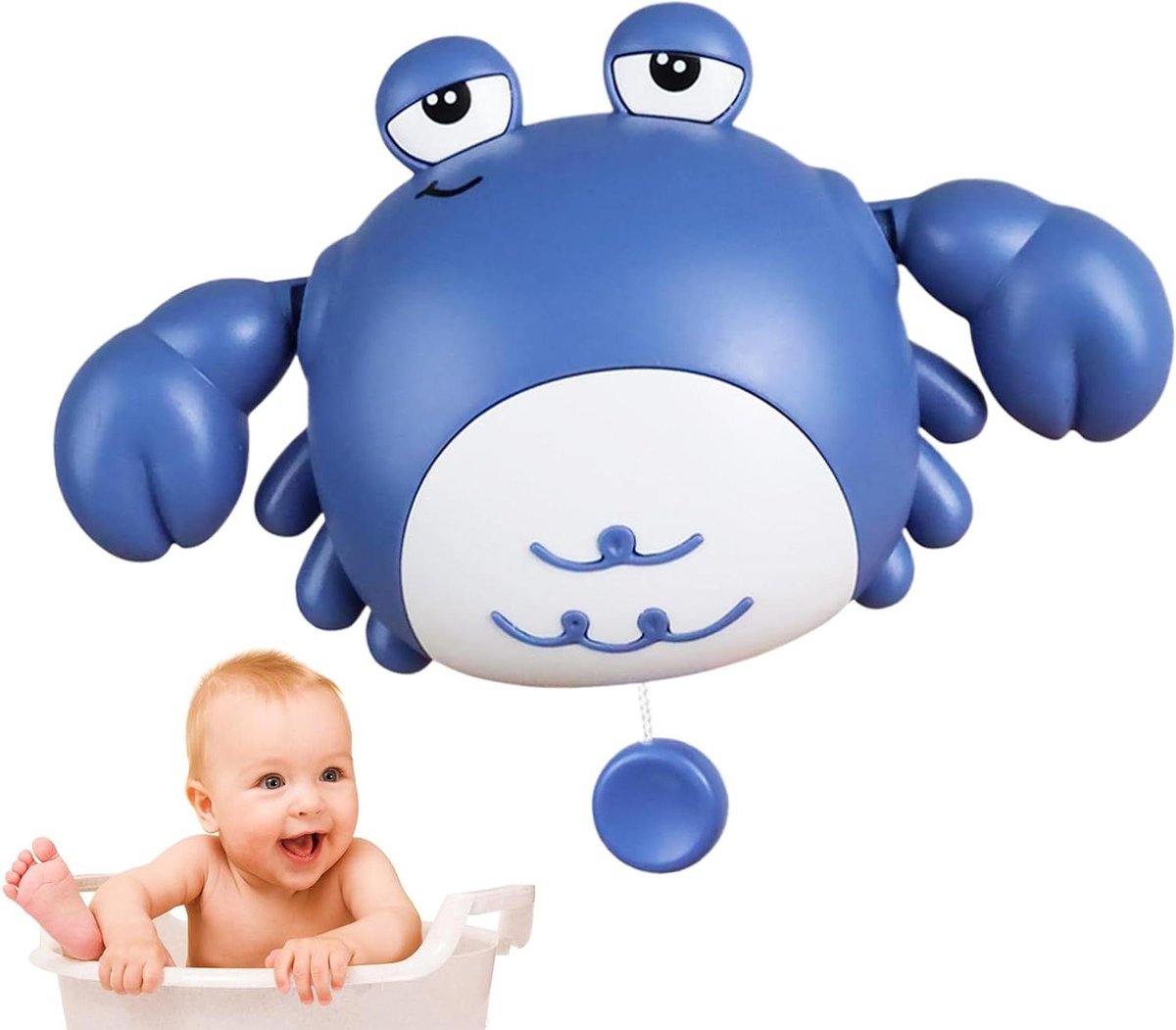 Babyspeelgoed Bad - Drijvend Speelgoed - Stimuleert Ontwikkeling - Gladde Veiligheid - 15 x 5.5 x 10 cm - Blauw