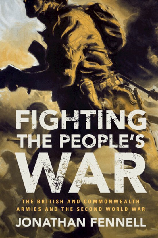 Boekcover met de titel 'FIGHTING THE PEOPLE'S WAR', met een gevechtsscène van soldaten in geel-bruine tinten.