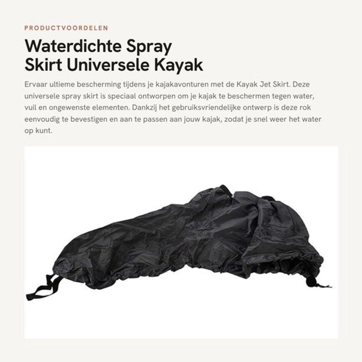Kajakrok Waterdicht - Verstelbare Rok - Universele Kajak Cover - Hoogwaardige Nylon - Volledige Bescherming - Ideaal Accessoire - Kajakhoes