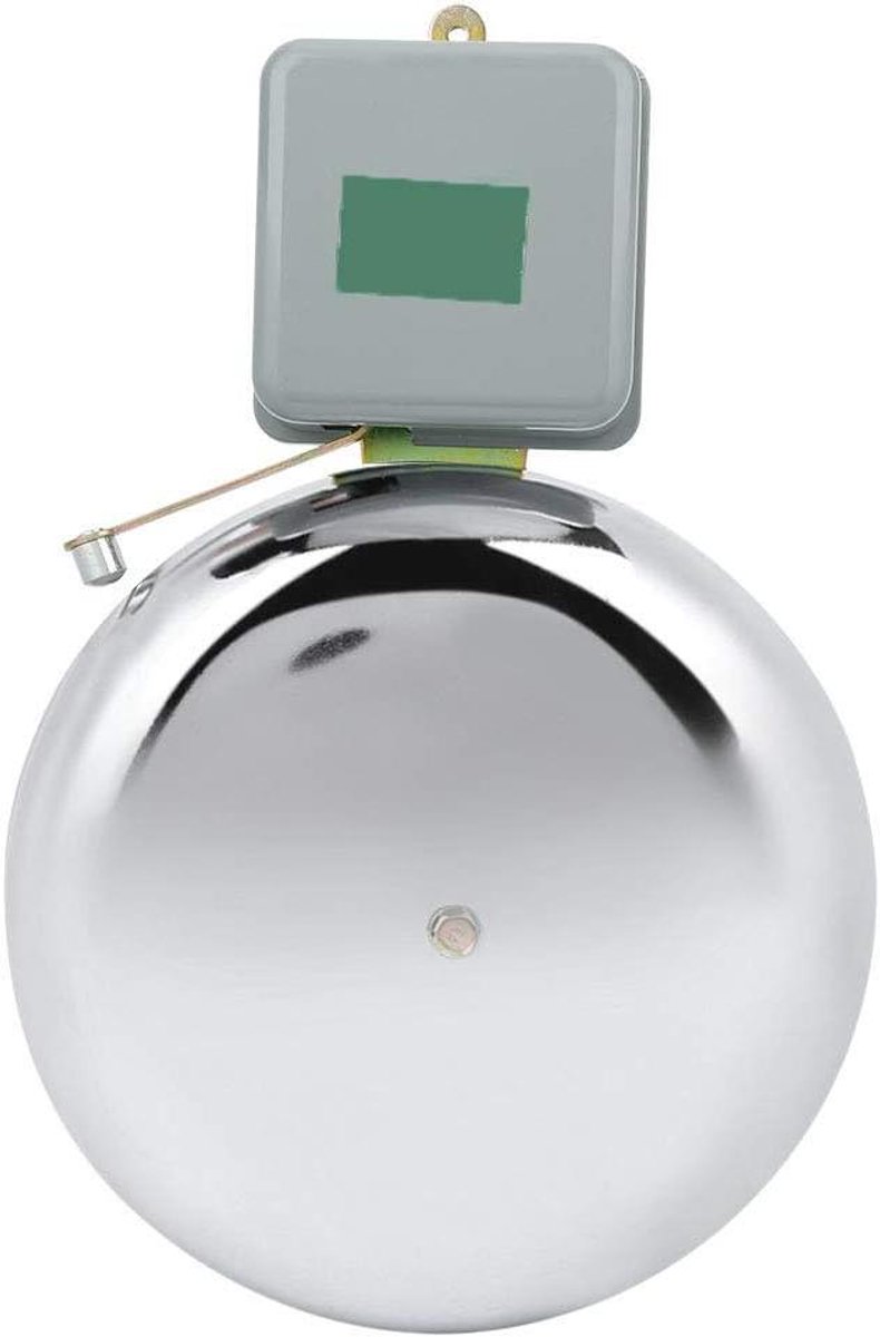 Elektrische Bel - Schoolbel Ringalarm - Signaal Geluid - Roestvrij Staal - 38 x 26 x 6 cm - Zilver