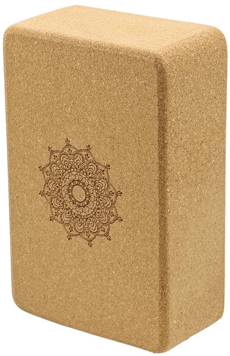 Yogablok met hoge dichtheid - Kurk - Stabiliteit - Milieuvriendelijk - 22,5 x 14,5 x 7,5 cm - Zweetabsorberend - Yogasteen