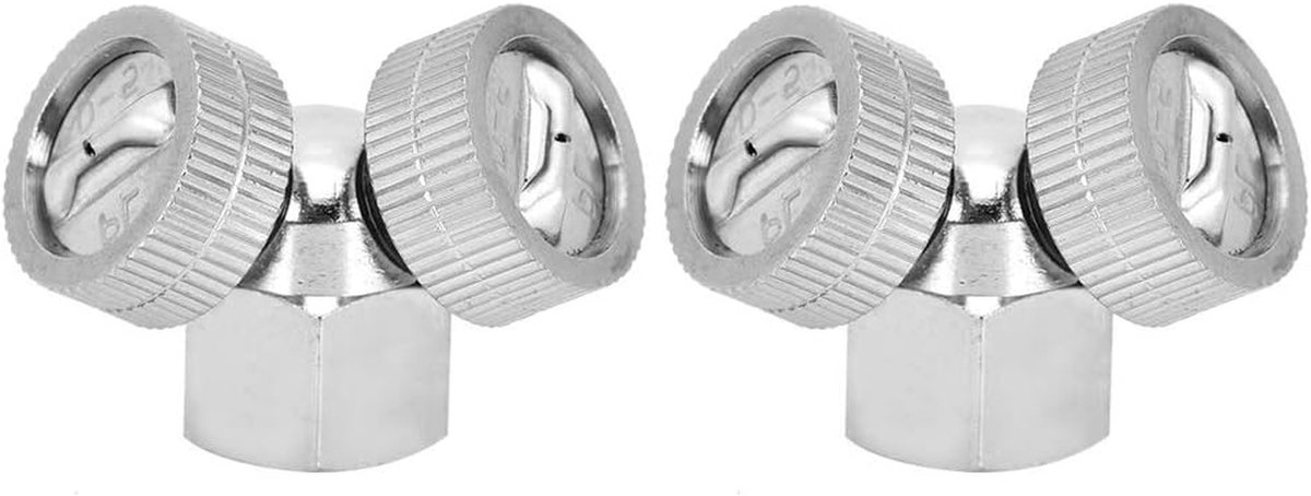 Tuinsproeier Dubbele Kop - Irrigatie Sproeikop - Efficiënt Water Geven - Gelijkmatige Waterverdeling - G3/8 Inch - Zilverkleurig