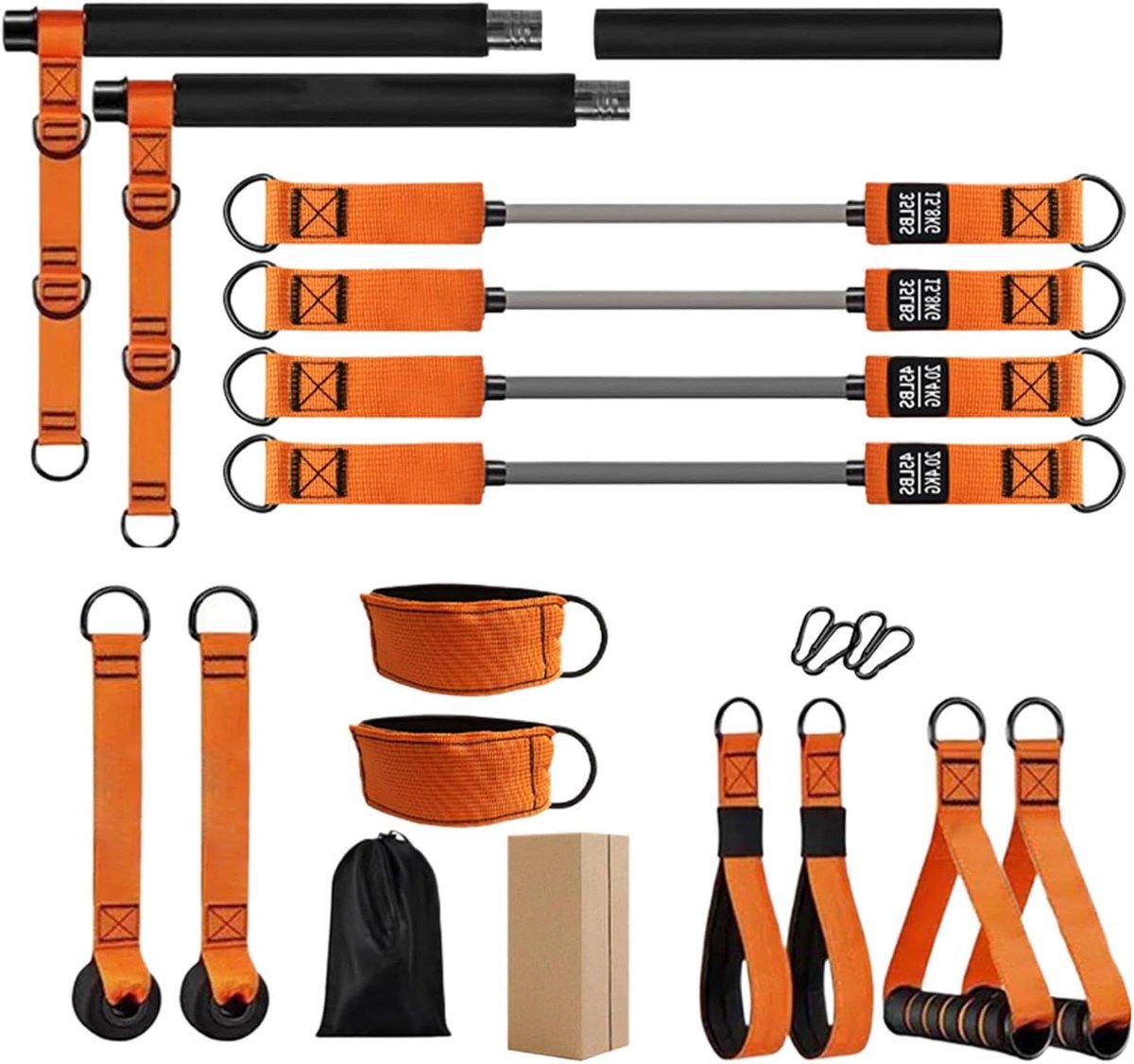 Pilates Bar Set - Fitness Bar Trainingsstaf - Full Body Workout - Verstelbare Weerstand - 1.43 kg - Niet gespecificeerd