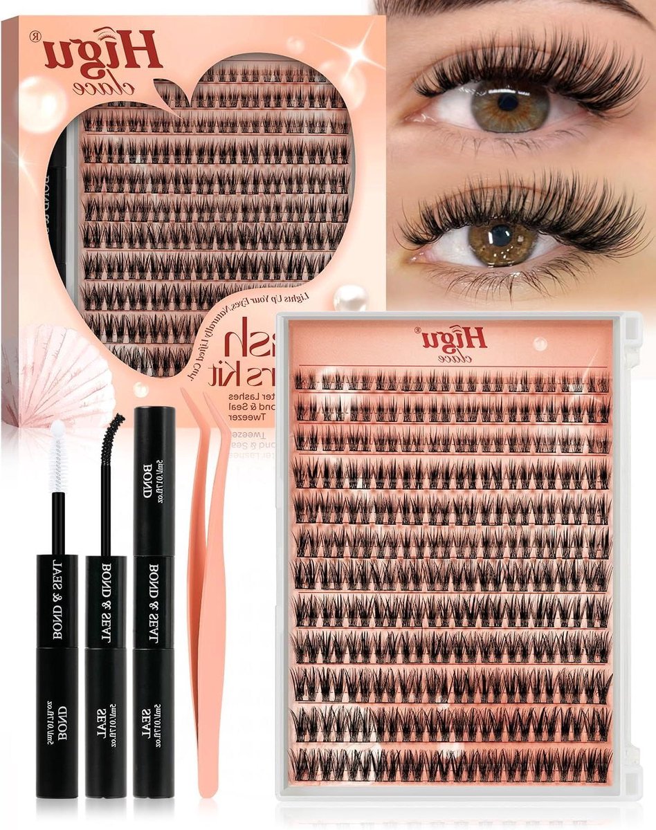Wimper Extensions Set - Doe-het-zelf Wimpers - Natuurlijke Look Creëren - Zonder Lijm - 8-16 mm - Natuurlijk