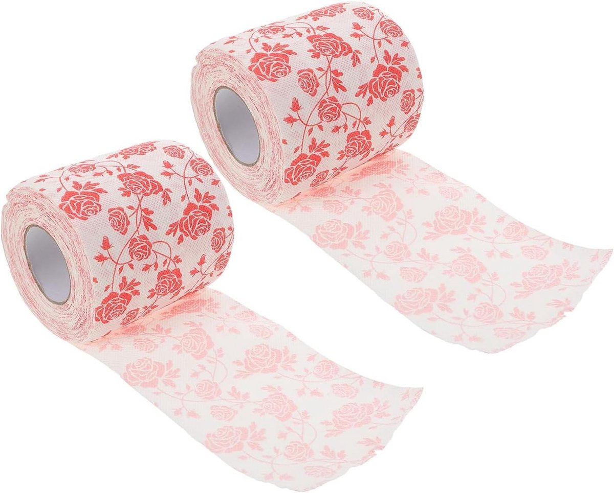 Toiletpapier Bloemendruk - Decoratief Badpapier - Badkamer Decoratie - Zacht en Absorberend - 2 Rollen - Multicolor