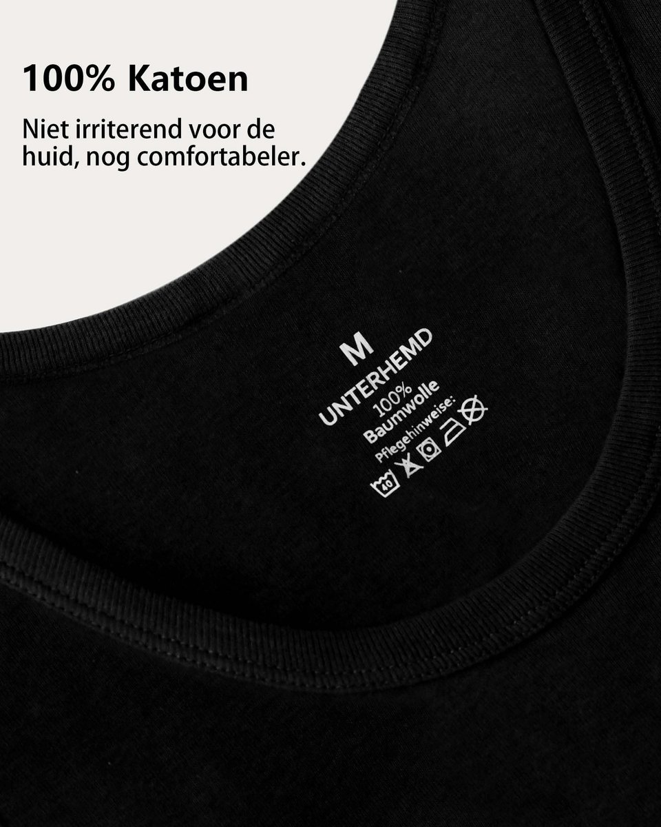 SnelShoppen - Smart Sir Bx100 Heren Ondershirt Tanktop Katoen 3/5 Stuks, Ademend, Comfortabel, Ideaal voor Onderkleding, Sport, Casual, Zwart/Wit
