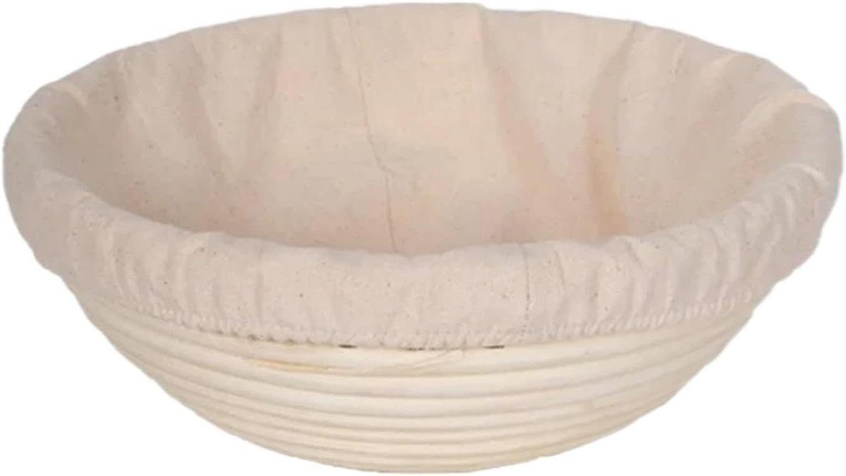Broodproofing mand - Rijsmand deeg - Ambachtelijk brood bakken - Natuurlijk rotan riet - 21x7cm - Houtkleur
