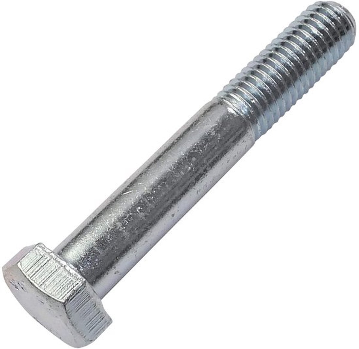 Set van 10 zeskantbouten M12x75 met gedeeltelijke schroefdraad - verzinkt staal - klasse 8.8