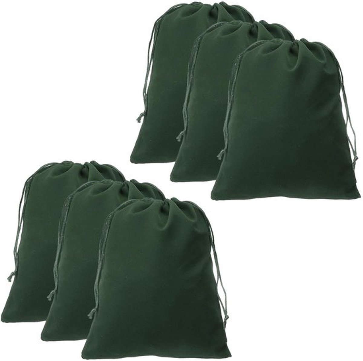 - Fluwelen cadeautasjes - Herbruikbare geschenkverpakkingen - Donkergroen - Sieradenzakjes - Voor sieraden en accessoires
