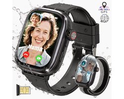 Vashoy T86 - GPS Horloge Kind geschikt - Kinder Smartwatch - Smartwatch Kinderen met HD - camera & Videobellen - voor SIM kaart - 750 mAh Long Battery - IPX7 Waterdicht - SOS Knop - School Mode - Veilige Zones - GPS Tracker - 1 Jaar Garantie - Zwart