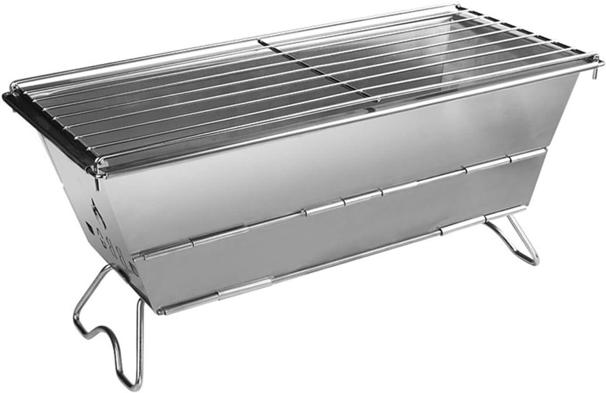 Opvouwbare Vuurkorf - Kampvuur Grill - Buiten Koken - Roestvrij Staal Gaas - 1 x 1 x 1 cm