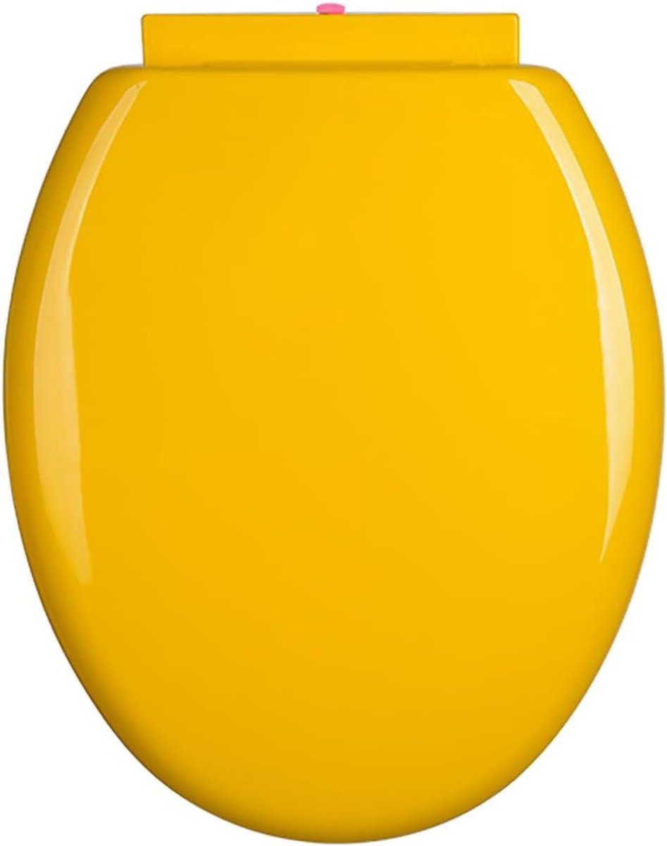 Toiletbril - Toiletdeksel WC-bril - Badkamer Personaliseren - Softclose Antislip - Vierkant - Geel