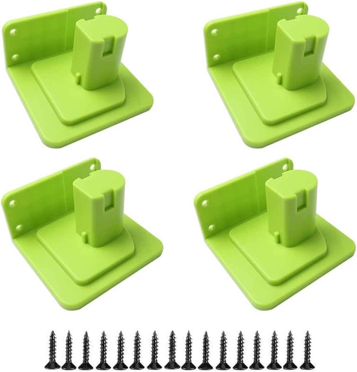 SnelShoppen - 5-delige gereedschaphouder set voor wandmontage, geschikt voor Ryobi 18 V accu, gereedschaphouder met schroeven, compacte opslagoplossin