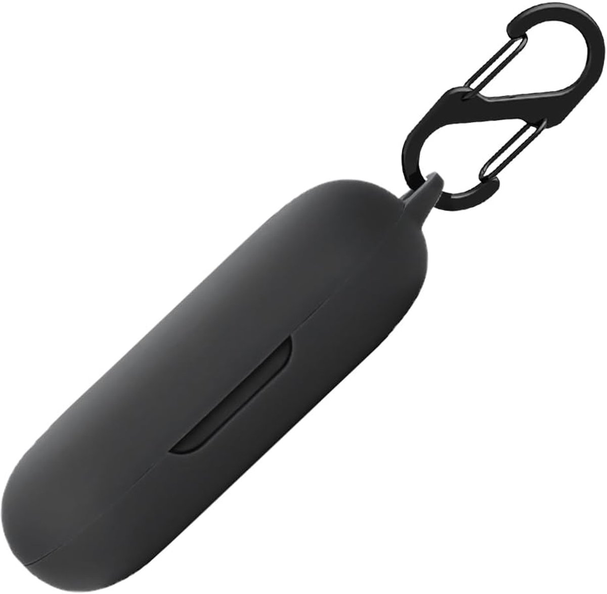 SnelShoppen - Silicone Hoofdtelefoon Case voor Anker Soundcore V30i, Schokbestendige Beschermcase en Huid, Zacht Silicone, Inclusief Sleutelhanger (Zw
