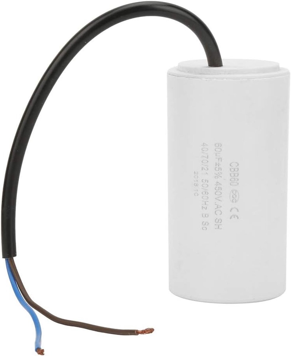 SnelShoppen - Capacitor 60UF 450V Voor Huishoudelijke Apparaten - Lichtgewicht, Stabiele Prestaties, Hoge Isolatieweerstand, Compact en Draagbaar