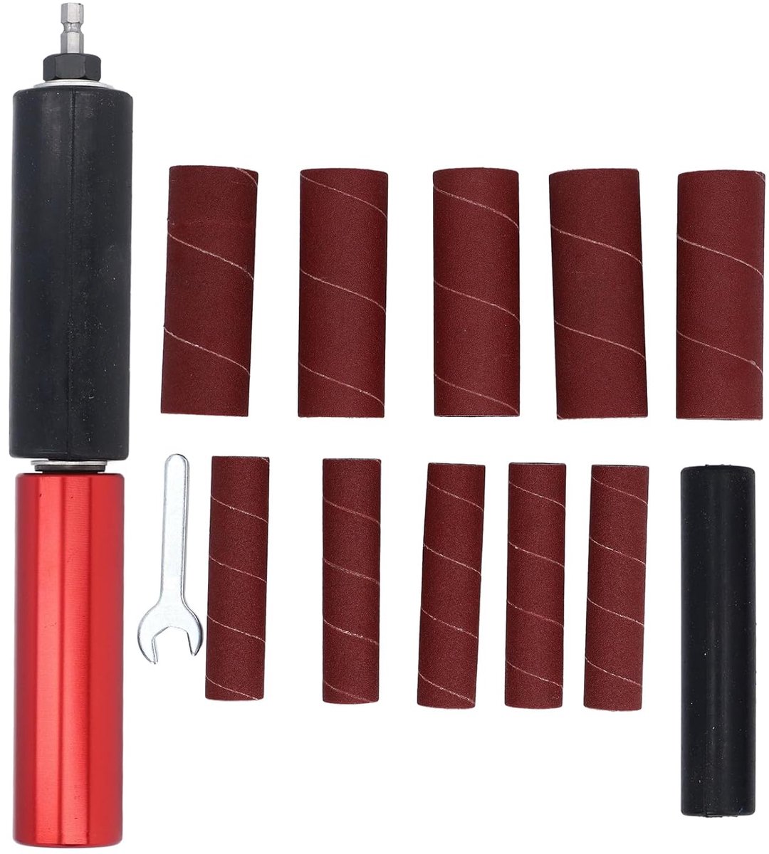 SnelShoppen - Aluminium Oxide Schuurdrum Set, Schuurdrum Adapter voor Boor, Nagelversterker voor Honden, Geschikt voor Dremel Rotary Gereedschappen