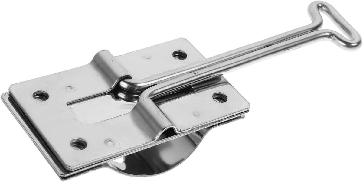 Deurhaak Camper - Deurhouder Aanhanger - Deuren Open Houden - Roestvrij Staal - 15x5x1.2cm - Zilver