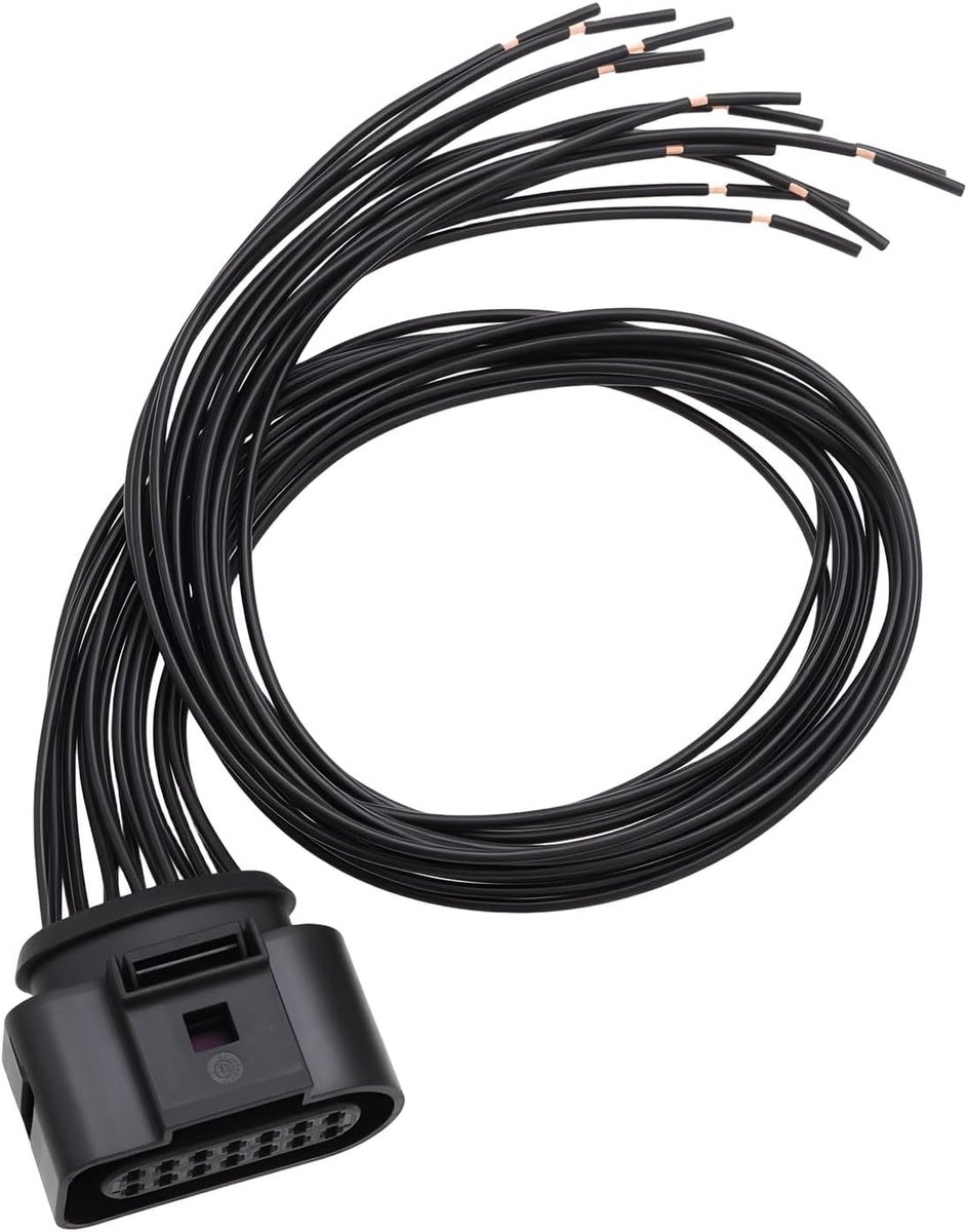 SnelShoppen - 14-pins auto vrouwelijke bedrading stekker reparatiekit 400mm, geschikt voor VW, plastic behuizing, hoogwaardig koper, 6X0973717