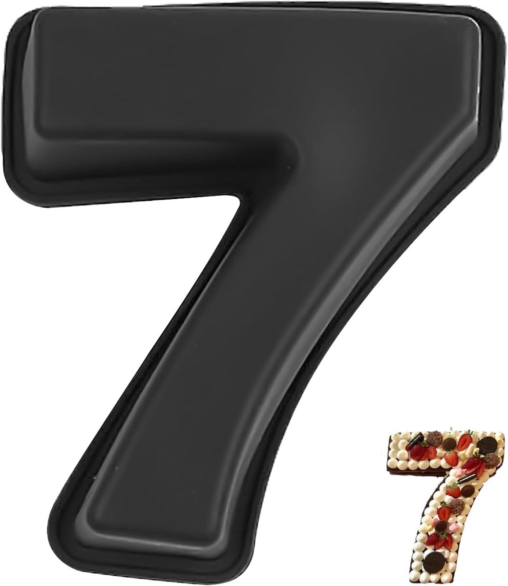YXHZVON 10 Inch Cake Molds with Number 7, 3D Large DIY Baking Mould, Silicone Non-Stick Baking Mould for Birthday and - ShopVlot