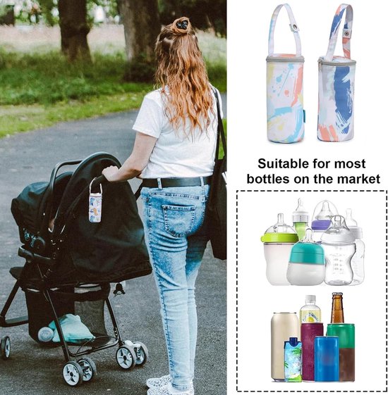 2 stuks thermozakken voor babyflessen, thermozakken voor babyflessen, thermozak om op te hangen voor babyflessen, met - ShopVlot — afbeelding 5