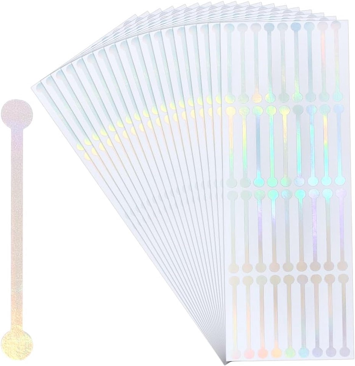 SnelShoppen - Manipulatiebestendige Stickers 23x8 cm - Zelfklevende Labels - Tamper Labels - Handgemaakte Stickers van PVC - Waterbestendig voor Glaze
