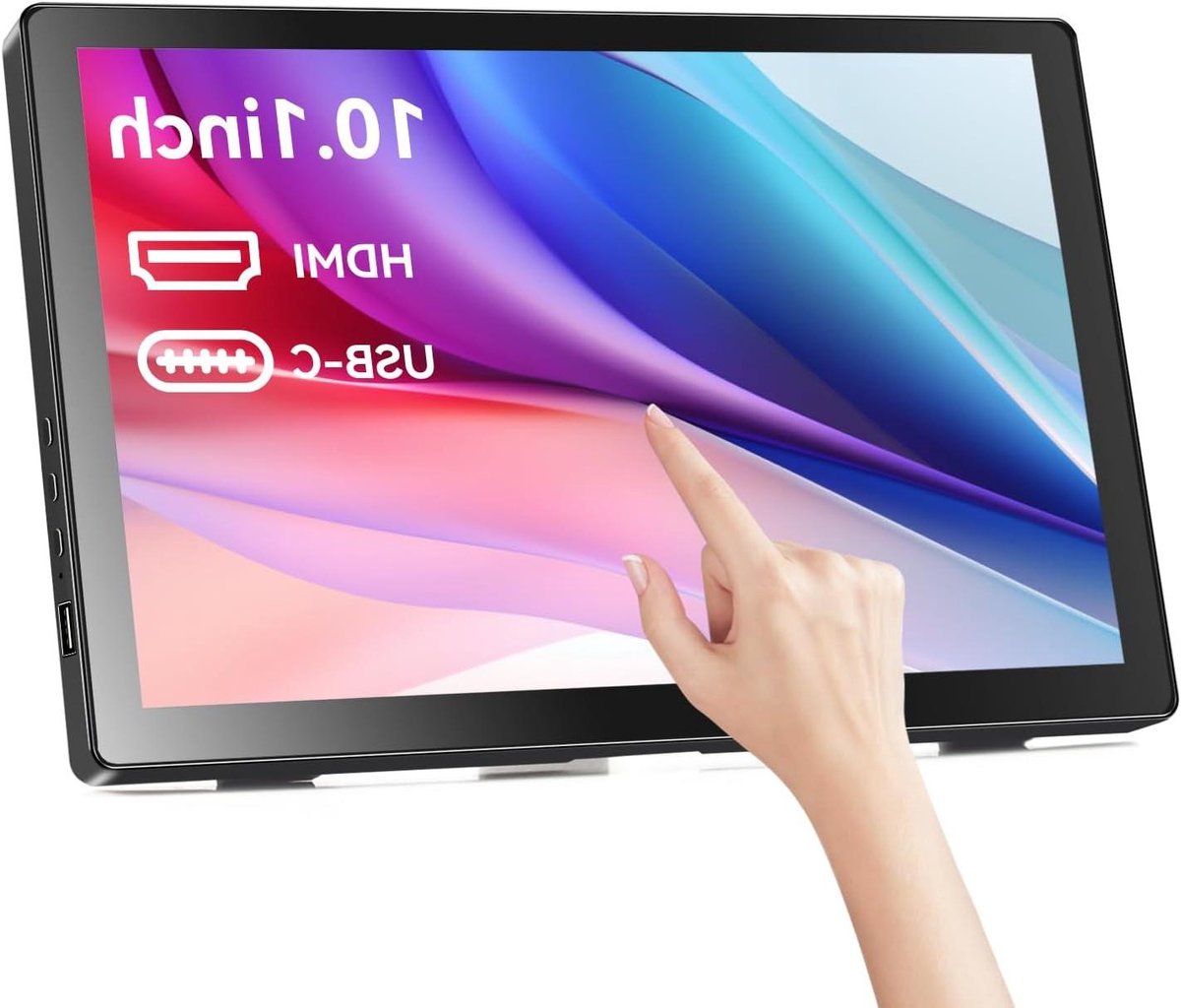 Draagbare Monitor - Touchscreen Scherm - Extra Beeldscherm - 10-punts Touch Bediening - 101 Inch - Zwart