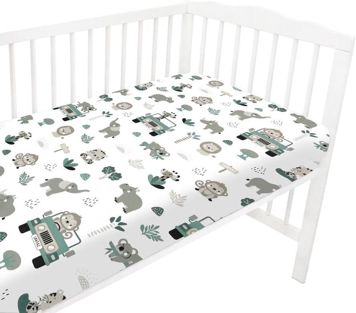 Baby Hoeslaken - Kinderbed Laken - Veilige Slaap - Oeko-Tex Gecertificeerd - 70 x 140 cm - Patroon